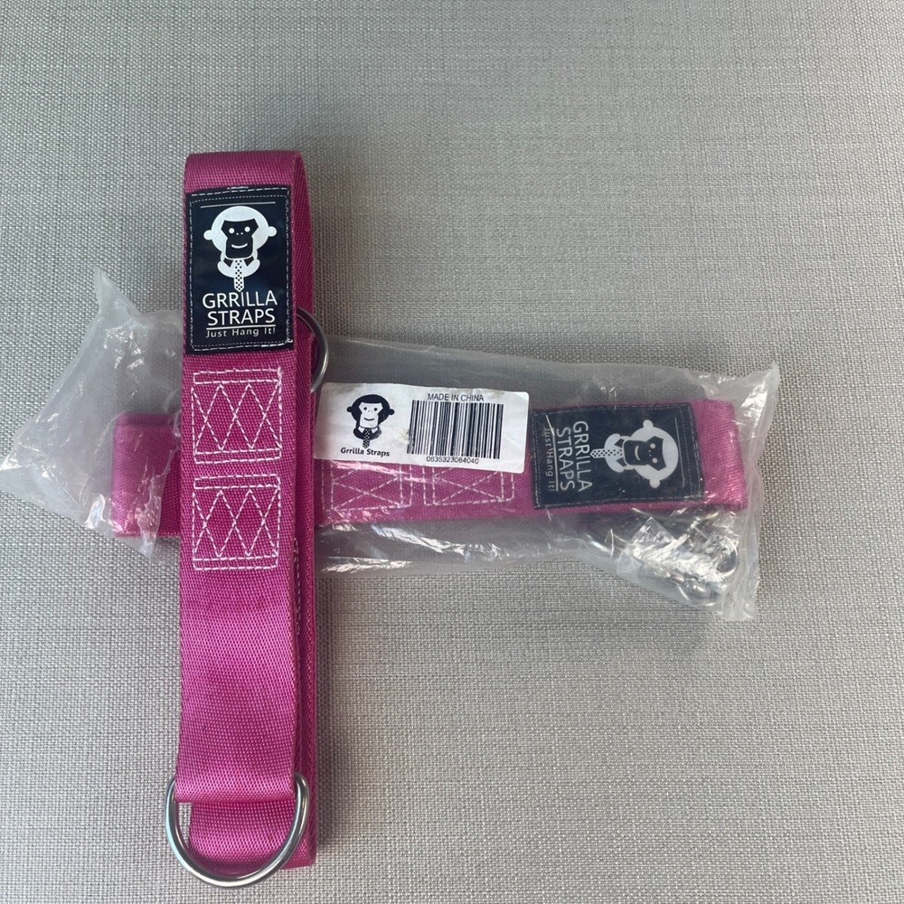 Grrilla Straps Tree Straps Unisex Pink Heavy Duty Hanging Fitness Straps